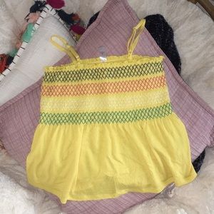 Yellow scrunchie top